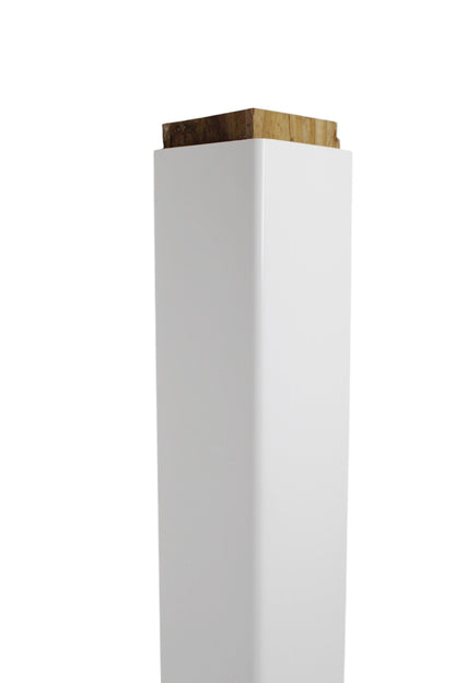 4 in. x 4in. x 102 in. White Traditional Vinyl Fence Post Sleeve Jacket