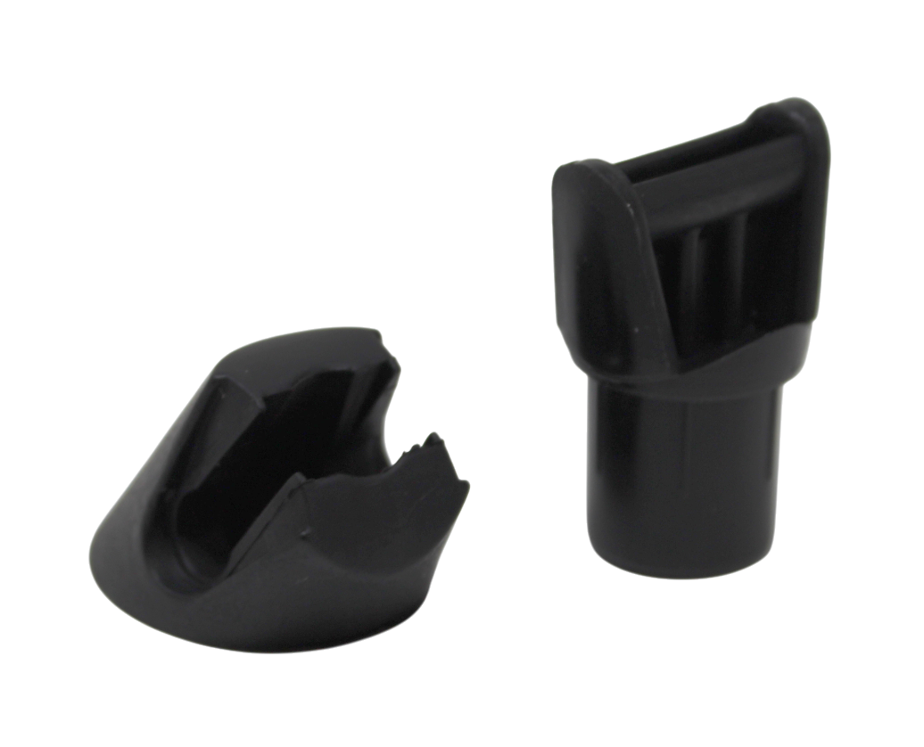 Adjustable Baluster Connector for Tube Posts – 3/4" Metal Balusters, 29°–45° Angles, Durable Black Polypropylene for Decks & Stairs