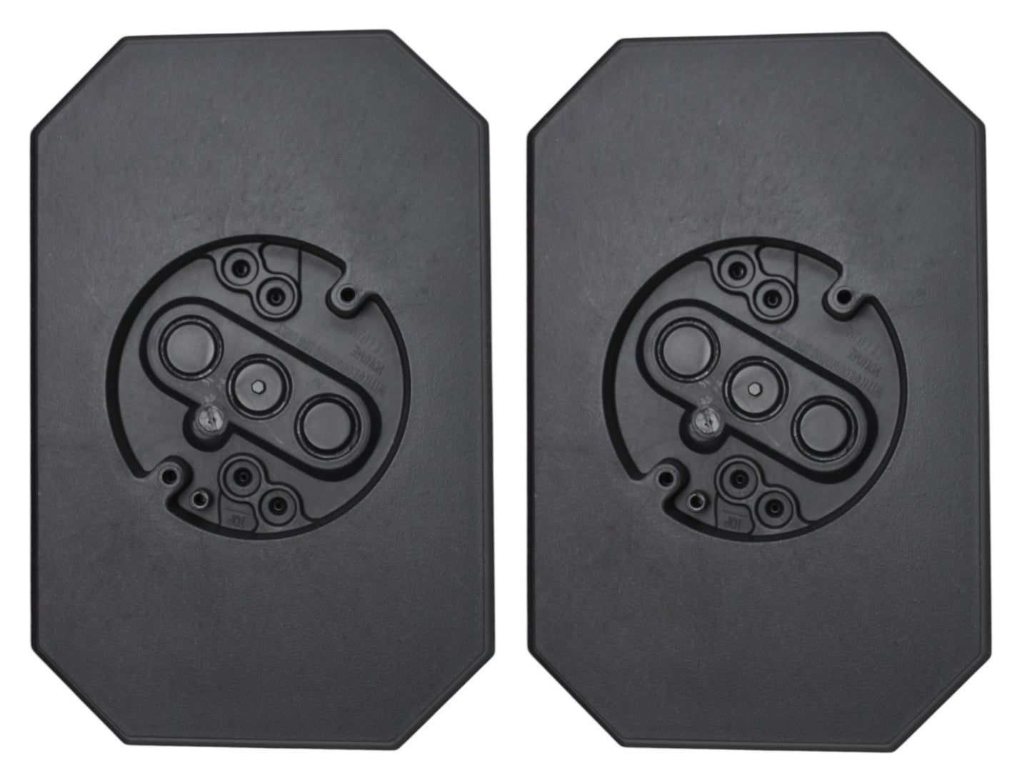 4" Vinyl Rectangle Siding Mount Block Plate with 1/2" Double Lap Groove - White or Black