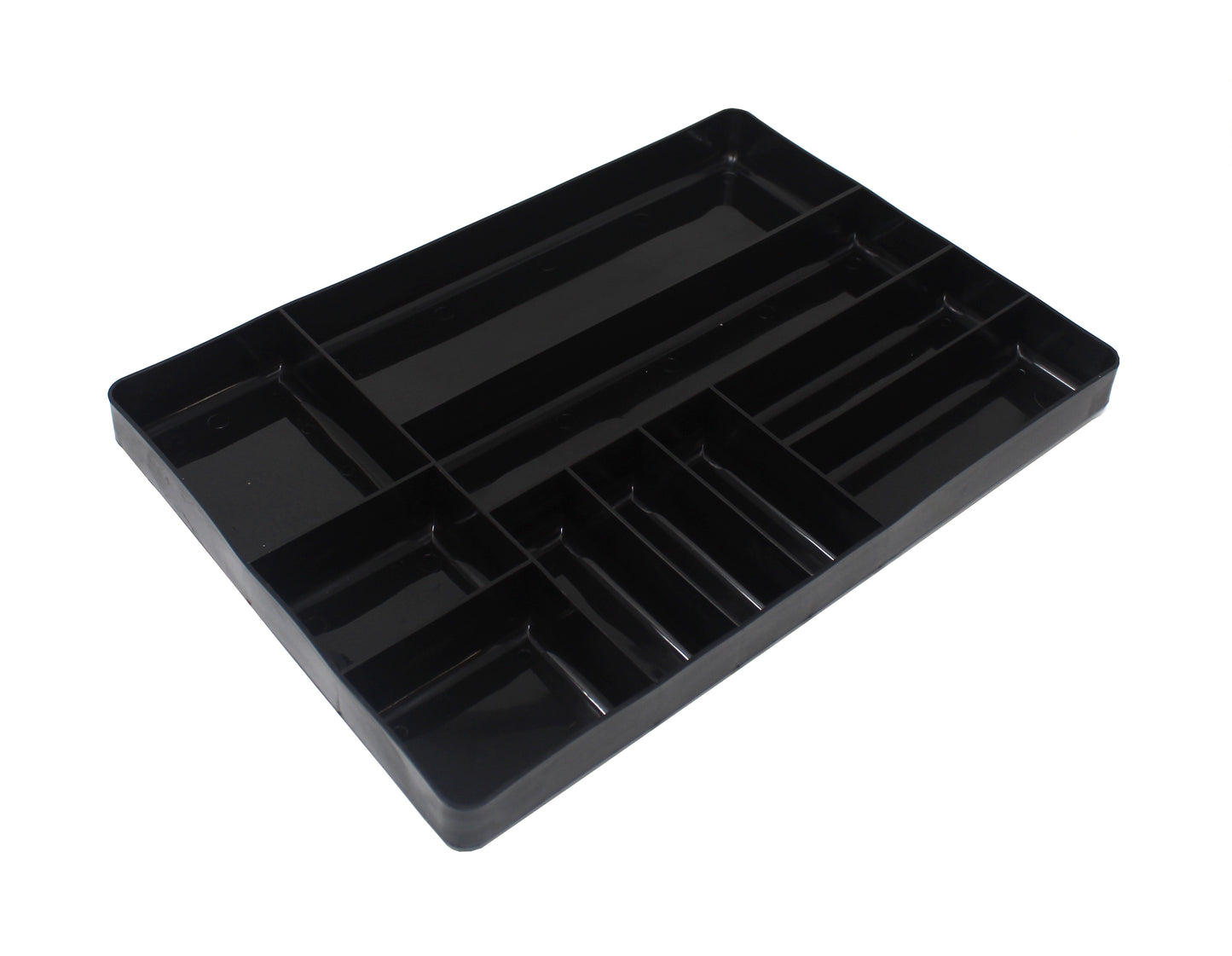 Stackable Lightweight 10 Compartment Organizer Tray - Black or Red