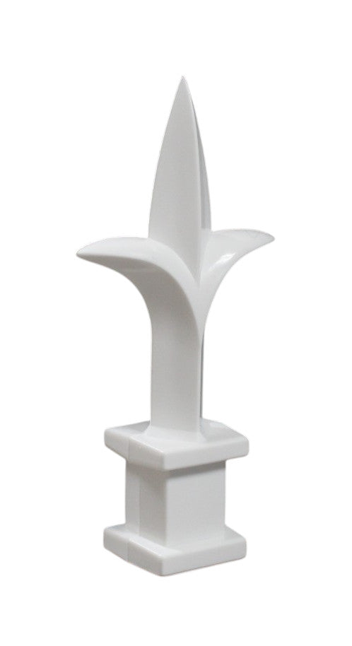 White Plastic 1/2" Trident Spear Finial Fence Topper for Wrought Iron Picket Fence 0.5" posts (Copy)