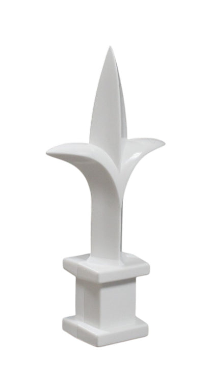 White Plastic 1/2" Trident Spear Finial Fence Topper for Wrought Iron Picket Fence 0.5" posts (Copy)