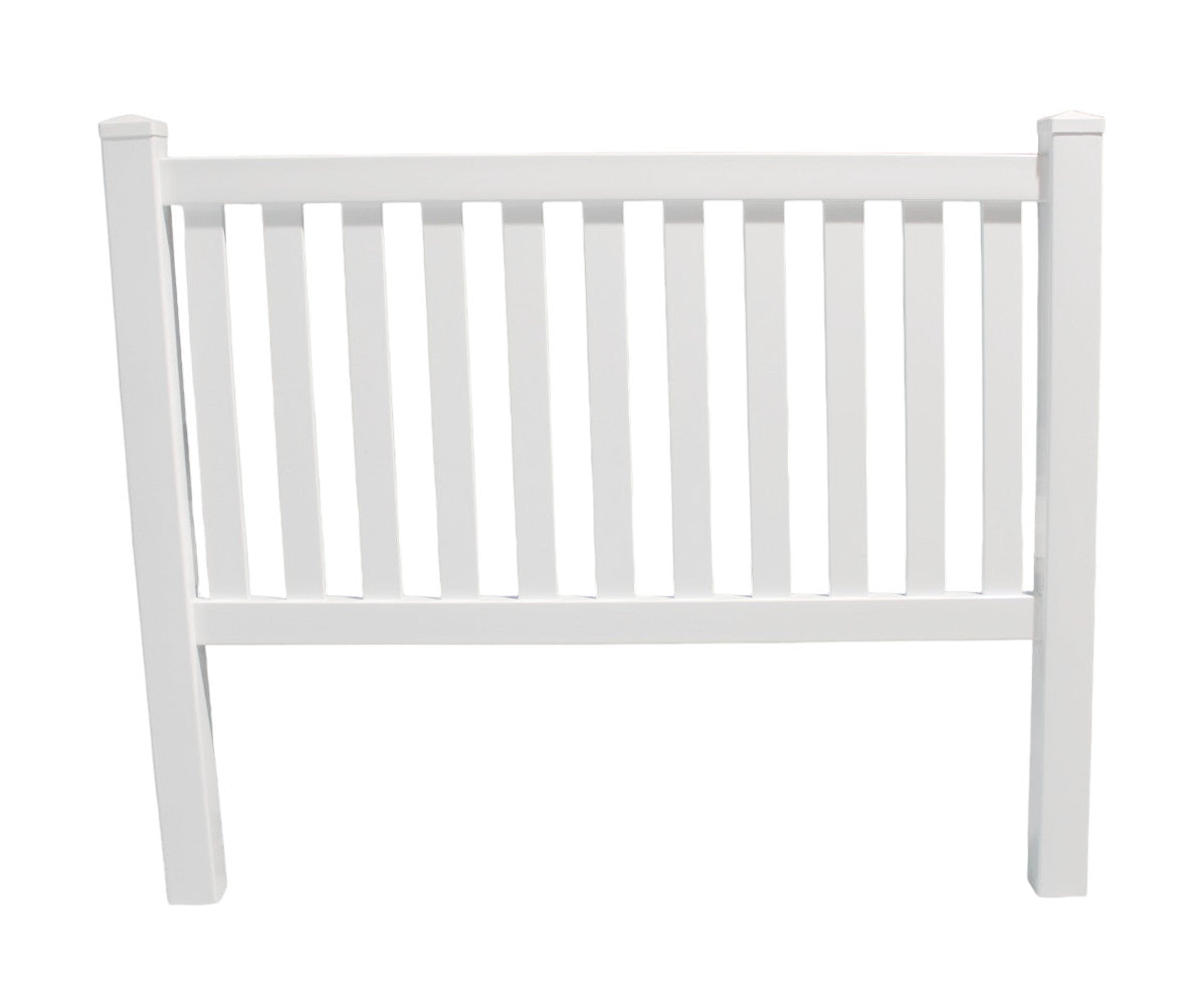 Belleair Vinyl Straight Picket Fence Panel 1"x3" Enclosed Pickets