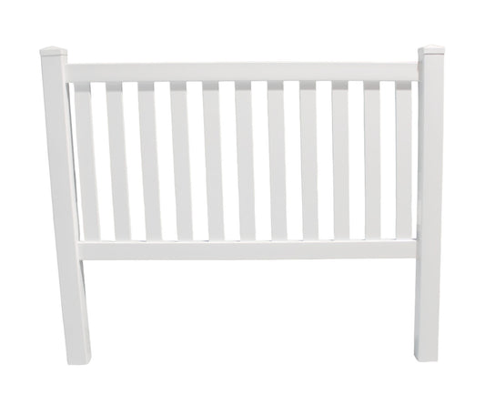 Belleair Vinyl Straight Picket Fence Panel 1"x3" Enclosed Pickets