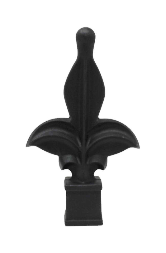 Black Plastic 3/4" Fleur De Lis Finial Fence Topper for Wrought Iron Picket Fence 0.75" posts