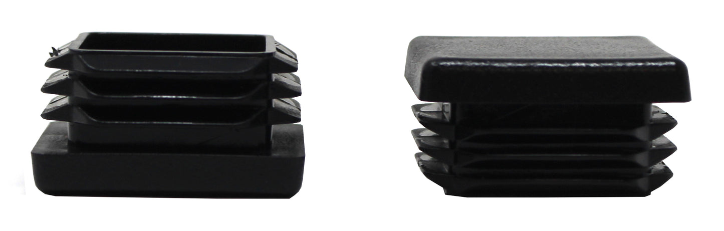 Tubing Caps 1-1/4" Square Black Plastic, Finishing Plug, Pipe Tubing End Cap, Durable Chair Glide Universal