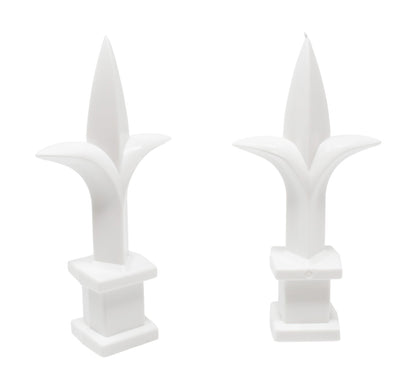 White Plastic 1/2" Trident Spear Finial Fence Topper for Wrought Iron Picket Fence 0.5" posts (Copy)