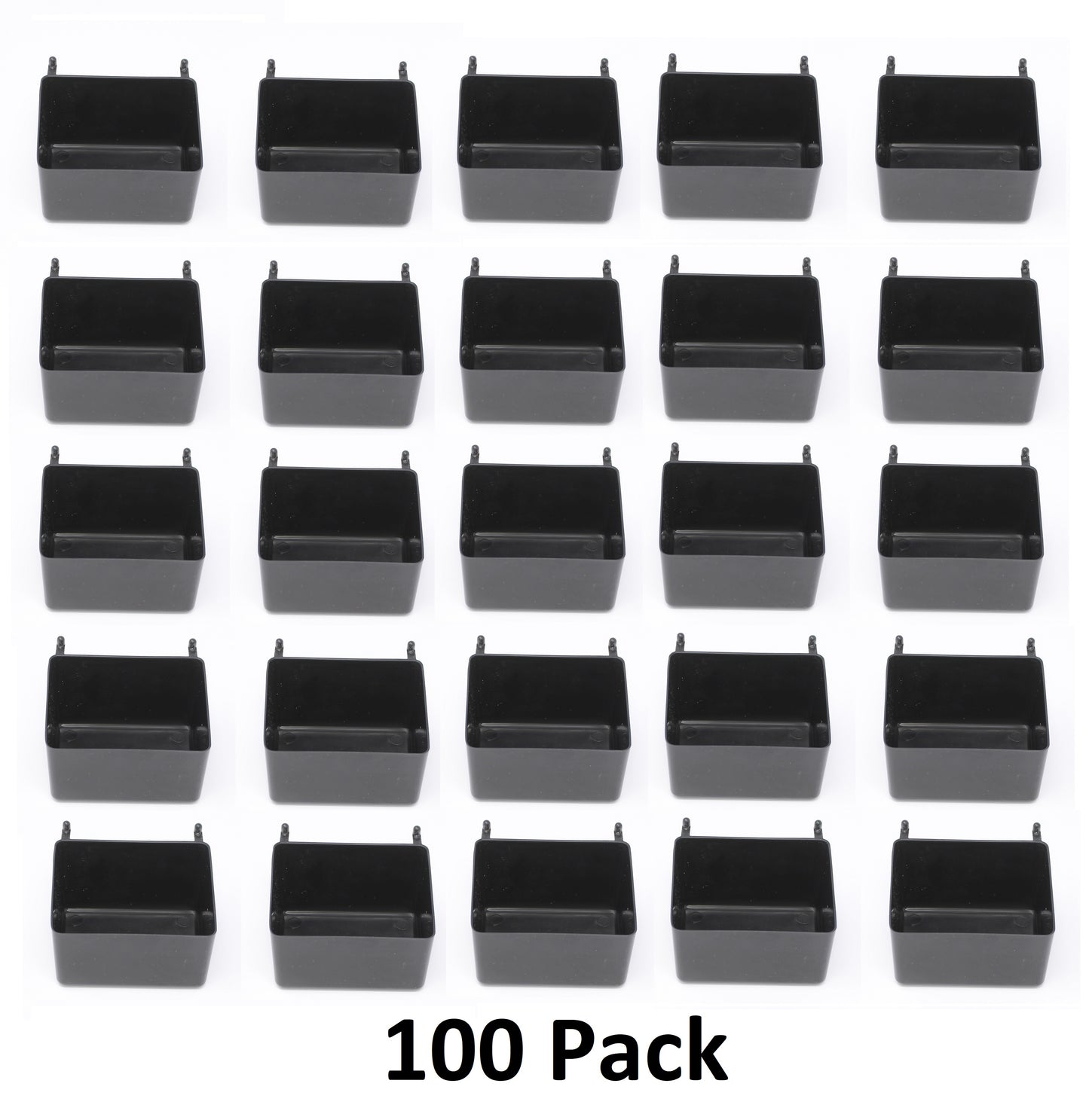 Small Plastic Black PegBoard Storage / Part Bins- Heavy Duty-  Multi Pack