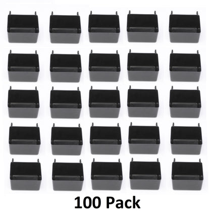 Small Plastic Black PegBoard Storage / Part Bins- Heavy Duty-  Multi Pack