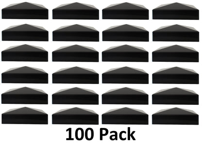 5x5 True (127mm x 127mm) Plastic Pyramid Vinyl Fence Post Cap Black, Grey, Tan or White