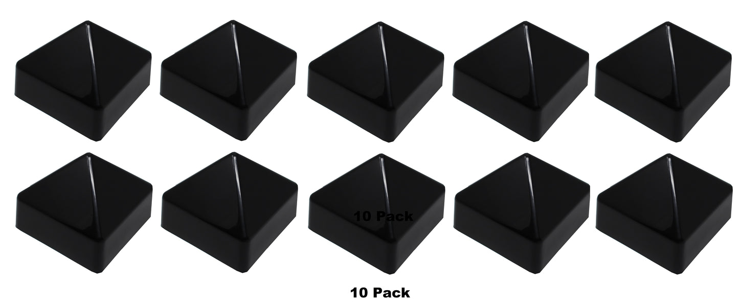 6x6 (5-7/8" x 5-7/8") Square Pyramid Style Cap Boat Dock Pylon Piling Cap Cover BLACK OR WHITE