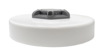 Flat Dock Piling Cap with Outdoor Solar Powered Waterproof LED White Light | Black or White Caps 8" 9" 10" 11" 12"