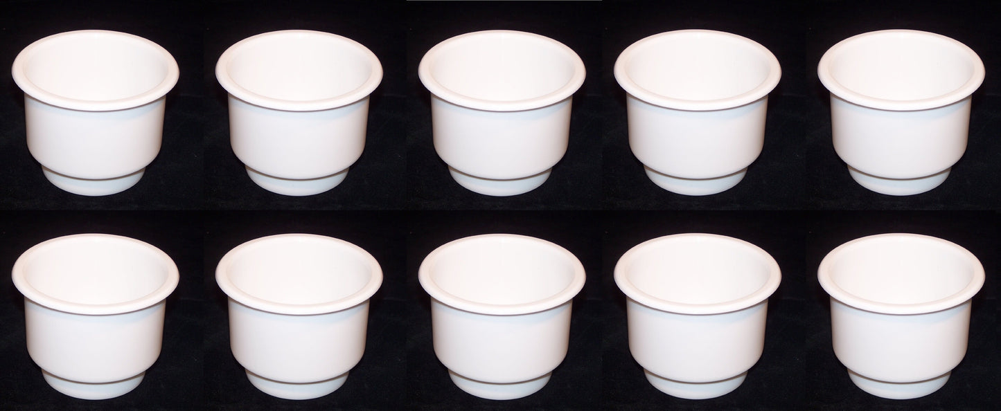 3 5/8 White Jumbo Cup Boat RV Car Truck Pool Table Sofa Inserts Large Size