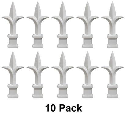 White Plastic 1/2" Trident Spear Finial Fence Topper for Wrought Iron Picket Fence 0.5" posts (Copy)