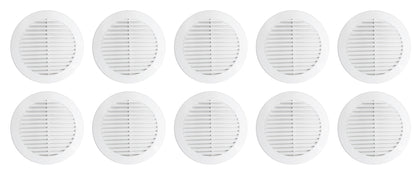 6" Round Plastic Louver Soffit Air Vent Reptile Screen Grille Cover