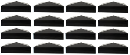 5x5 True (127mm x 127mm) Plastic Pyramid Vinyl Fence Post Cap Black, Grey, Tan or White