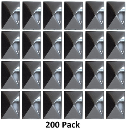 4x6 Nominal (3-5/8"x5-5/8") Plastic Pyramid Fence Post Caps with Pre-Drilled Hole Black or White