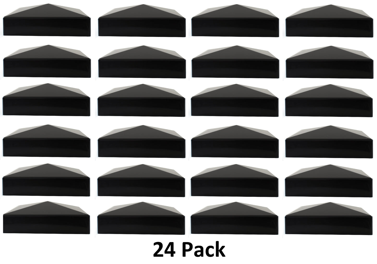 5x5 True (127mm x 127mm) Plastic Pyramid Vinyl Fence Post Cap Black, Grey, Tan or White