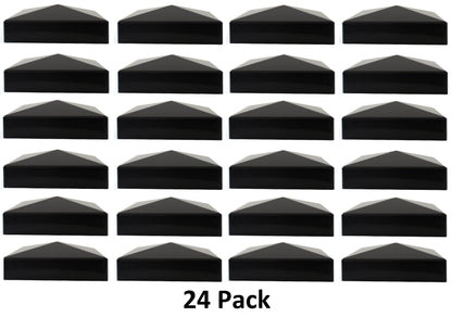 5x5 True (127mm x 127mm) Plastic Pyramid Vinyl Fence Post Cap Black, Grey, Tan or White