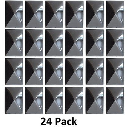 4x6 Nominal (3-5/8"x5-5/8") Plastic Pyramid Fence Post Caps with Pre-Drilled Hole Black or White