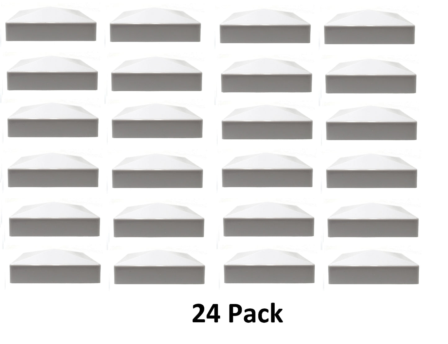 5x5 True (127mm x 127mm) Plastic Pyramid Vinyl Fence Post Cap Black, Grey, Tan or White