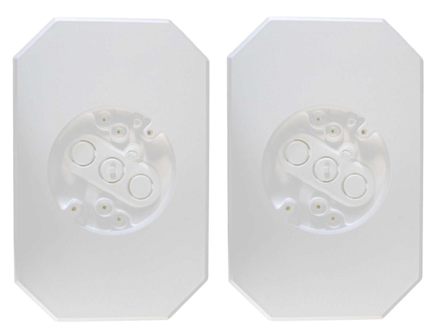 4" Vinyl Rectangle Siding Mount Block Plate with 1/2" Double Lap Groove - White or Black