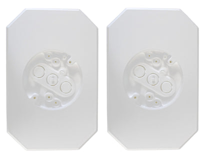 4" Vinyl Rectangle Siding Mount Block Plate with 1/2" Double Lap Groove - White or Black