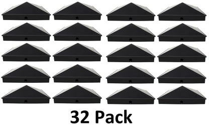 6x6 True (155mm x 155mm) Pyramid Vinyl Fence Post Cap w/ Pre-Drilled Hole for True Actual 6"x 6" Posts