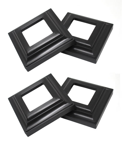 Post Trim Ring 3x3 Black Plastic Column Post Base Trim Ring for Columns/Posts on Decks, Porches