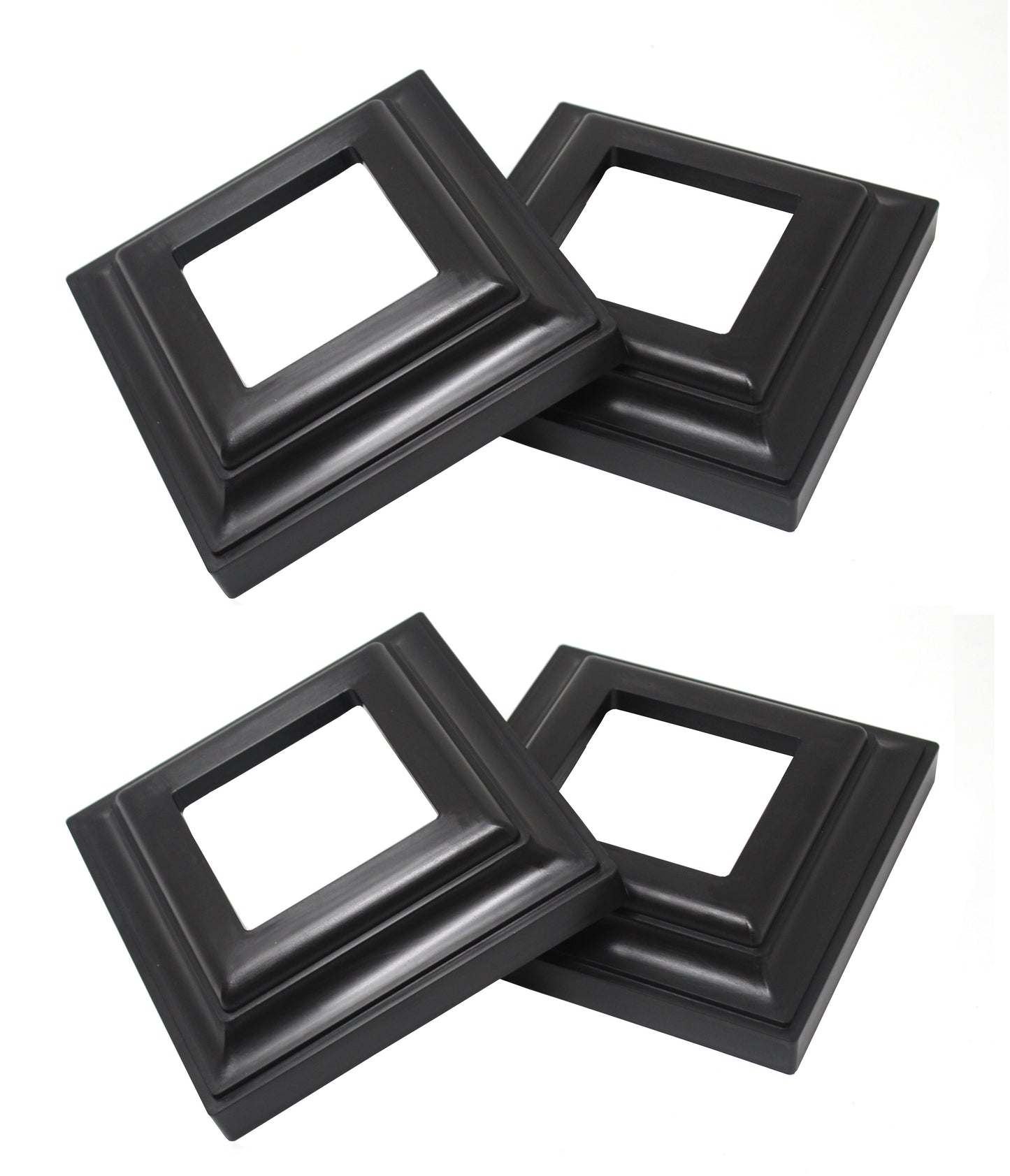 Post Trim Ring 3x3 Black Plastic Column Post Base Trim Ring for Columns/Posts on Decks, Porches