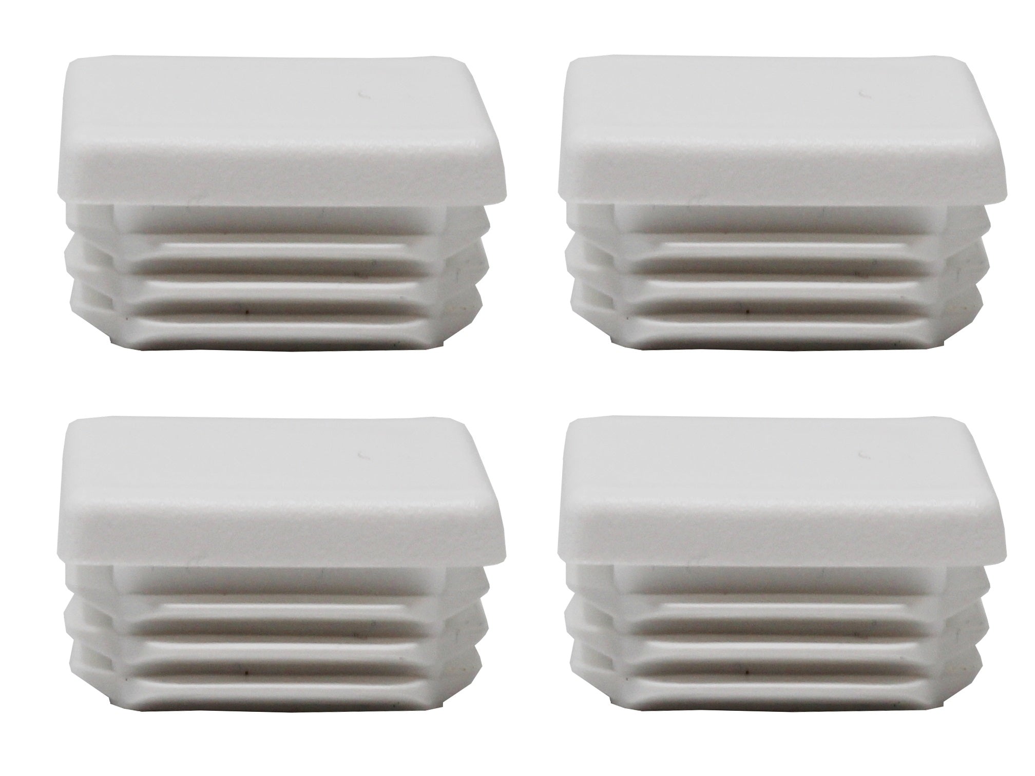 Tubing Caps 11/4" Square White Plastic Tubing Caps, Finishing Plug, P