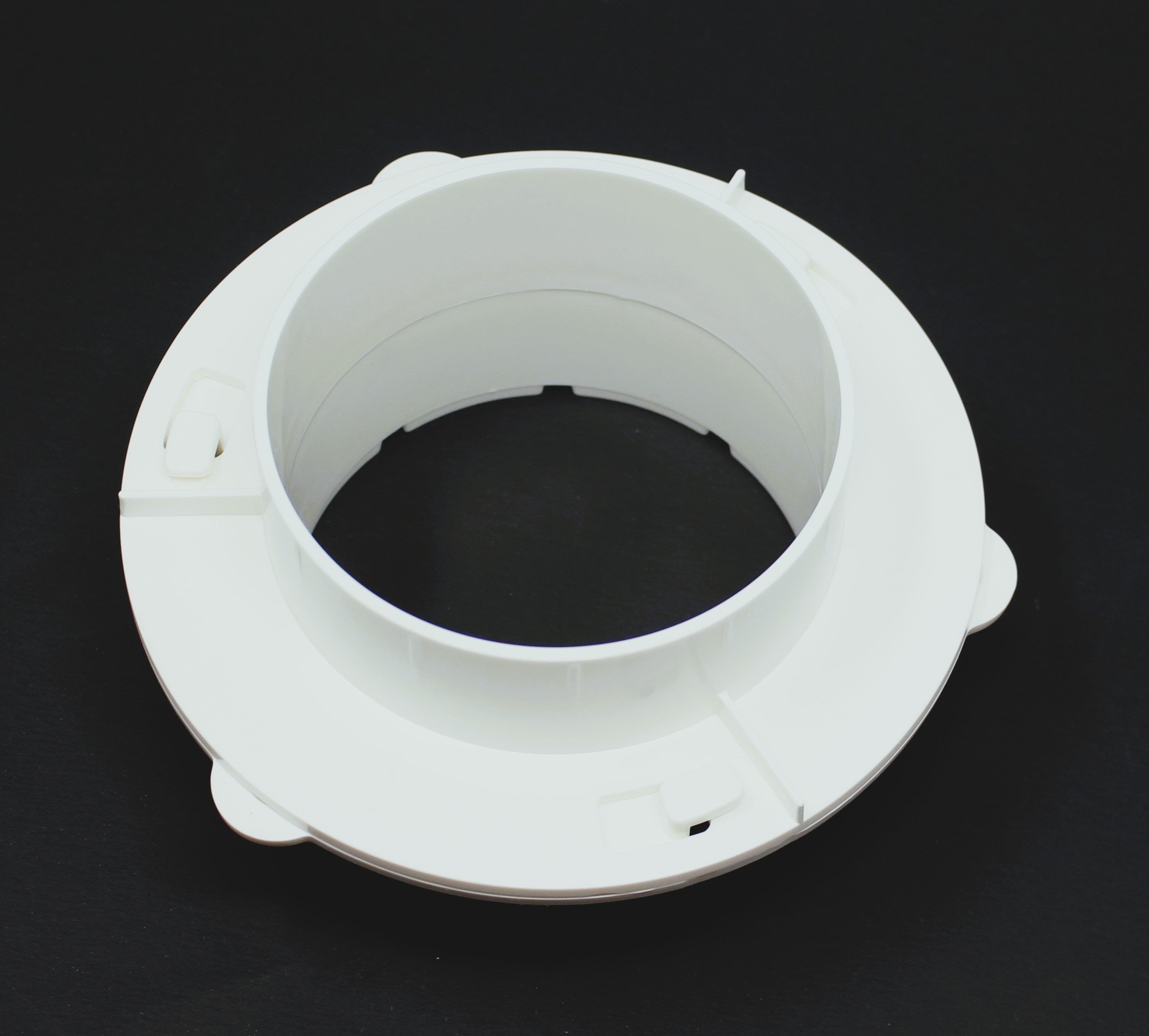 White Dryer Duct To Wall Connector Quick Connect For Dryer Vent 6 For Jsp Manufacturing 