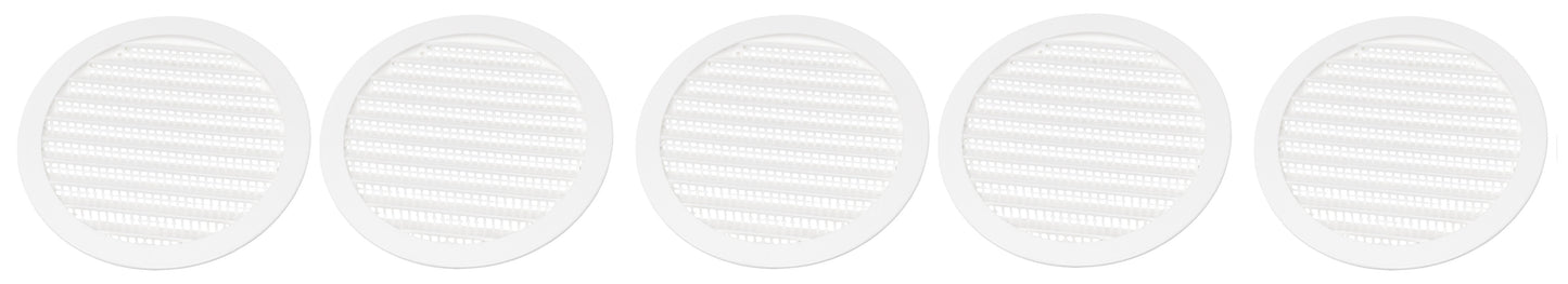 5" Round Plastic Louver Soffit Air Vent Reptile Screen Grille Cover