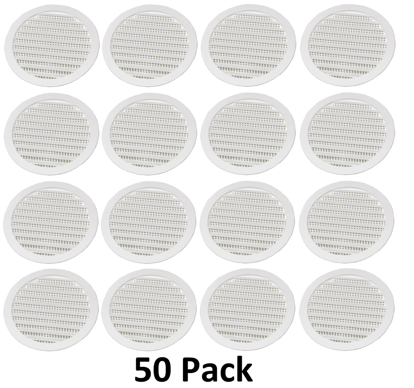 4" Round Plastic Louver Soffit Air Vent Reptile Screen Grille Cover