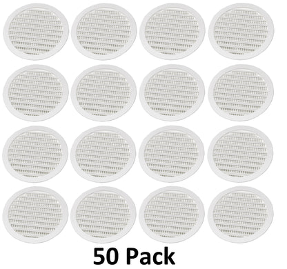 2.5" Round Plastic Louver Soffit Air Vent Reptile Screen Grille Cover