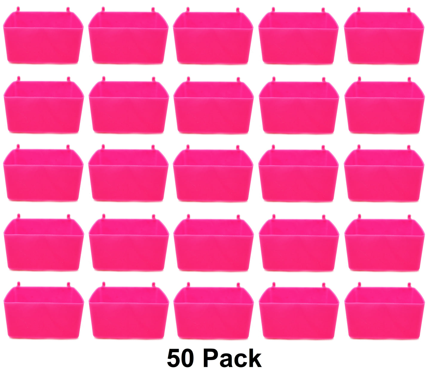 Small Plastic Pink PegBoard Storage / Part Bins- Organizer garage, home or shop