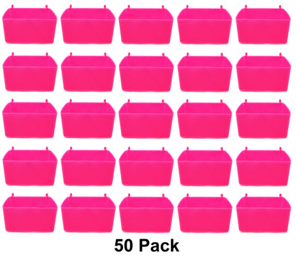 Small Plastic Pink PegBoard Storage / Part Bins- Organizer garage, home or shop