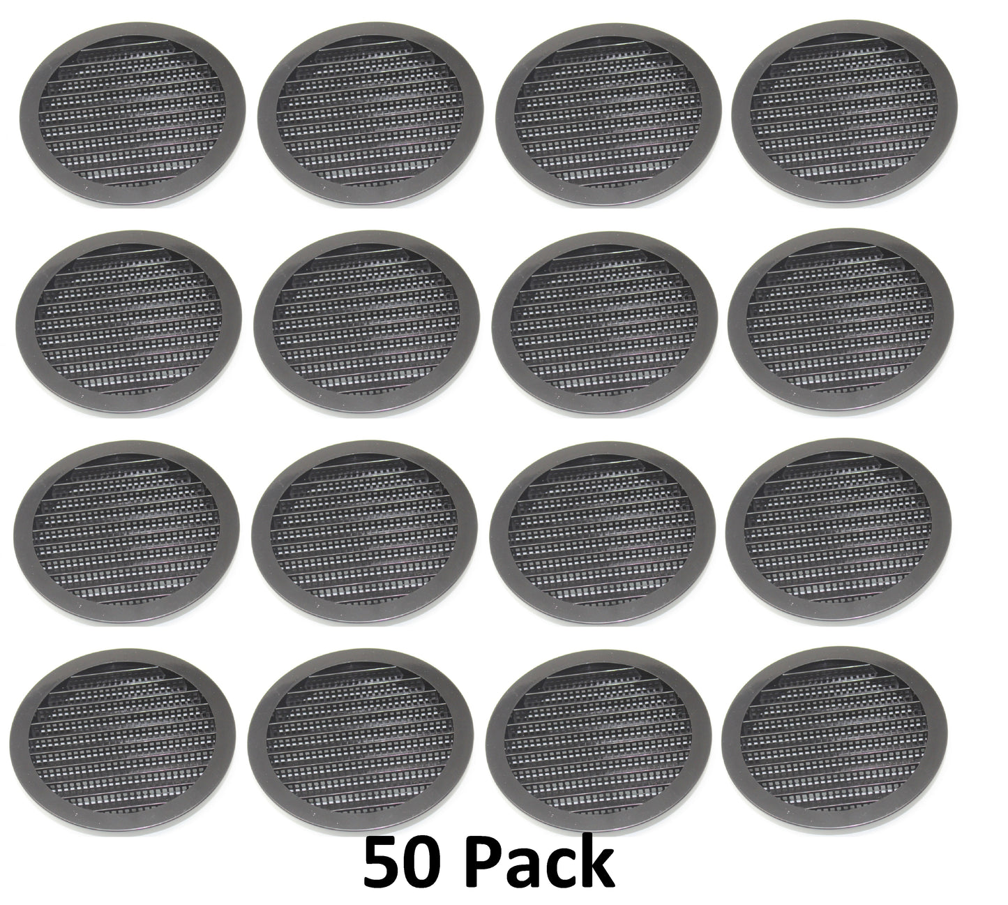 2.5" Round Plastic Louver Soffit Air Vent Reptile Screen Grille Cover