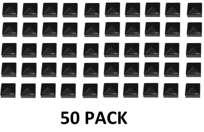 2x2 Black Plastic Fence Post Cap for Metal, Plastic or Vinyl Fence -Multi Pack-