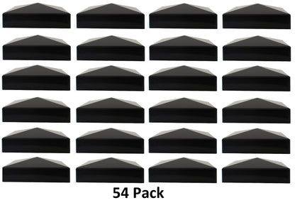 5x5 True (127mm x 127mm) Plastic Pyramid Vinyl Fence Post Cap Black, Grey, Tan or White