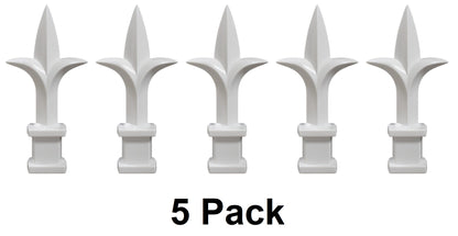 White Plastic 1/2" Trident Spear Finial Fence Topper for Wrought Iron Picket Fence 0.5" posts (Copy)