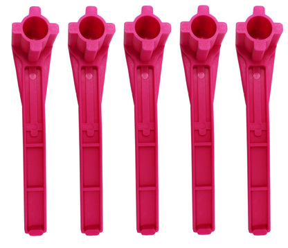 4-in-1 Gas and Bung Wrench Non Sparking Solid Drum Bung Nut Wrench (PINK)