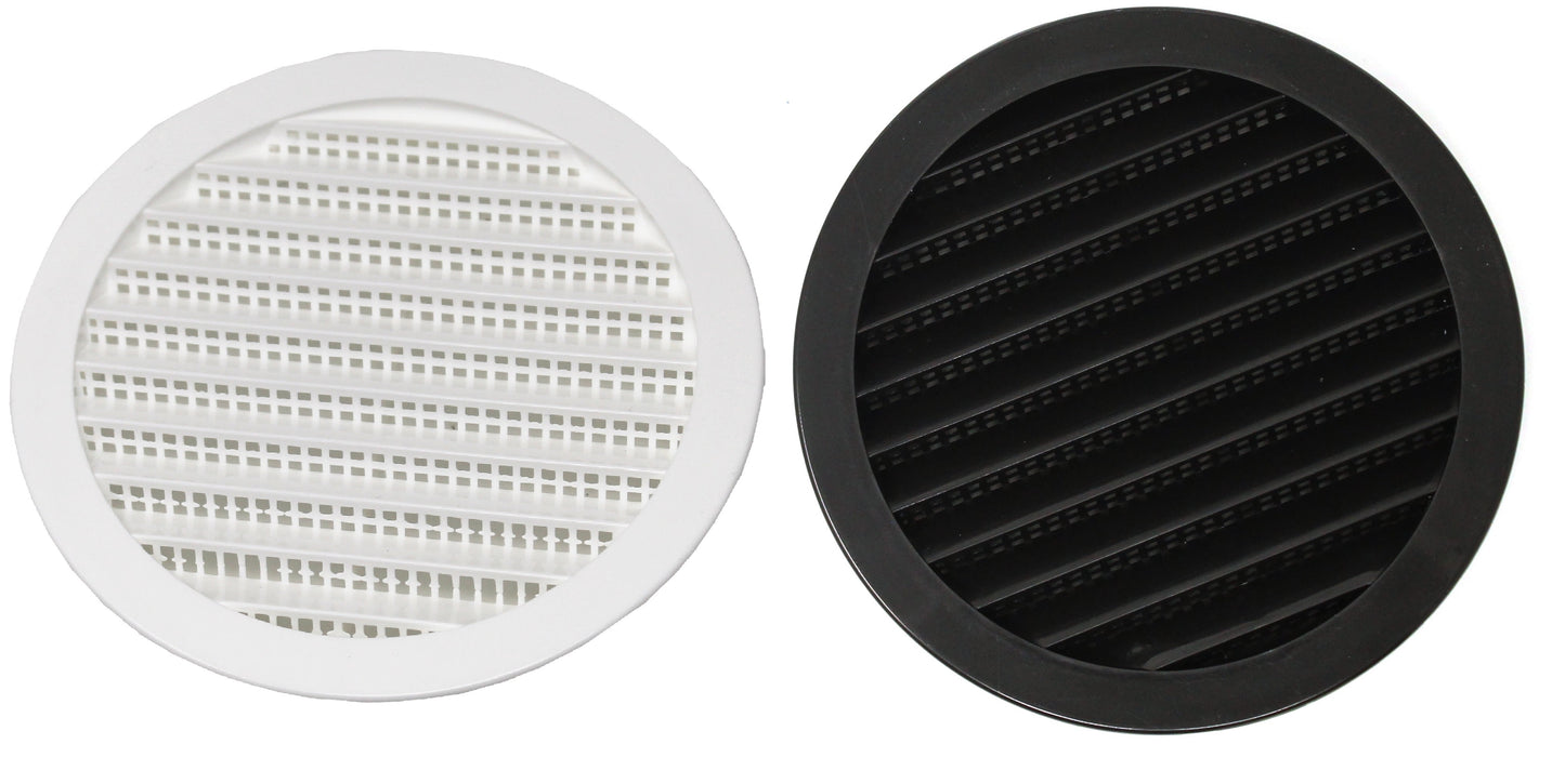 5" Round Plastic Louver Soffit Air Vent Reptile Screen Grille Cover