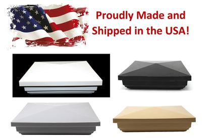 Plastic 5" Classic New England Style Vinyl Fence Post Caps for Vinyl Fence Post Multi color