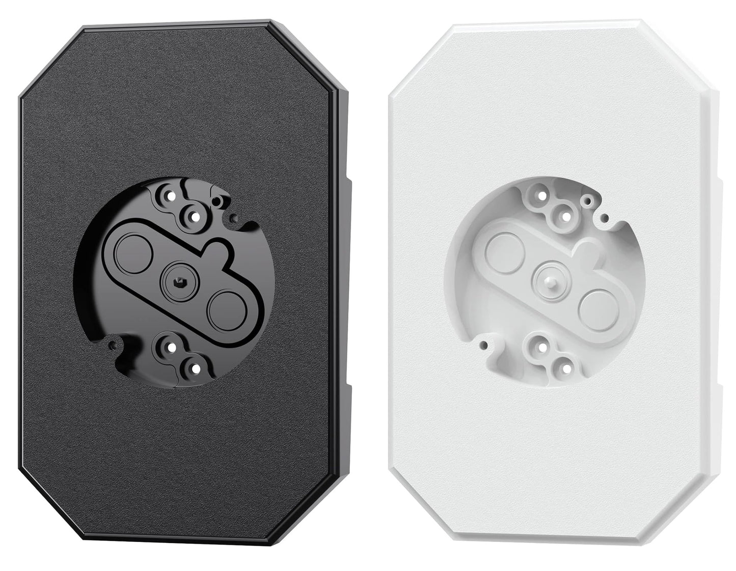 4" Vinyl Rectangle Siding Mount Block Plate with 1/2" Double Lap Groove - White or Black