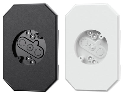 4" Vinyl Rectangle Siding Mount Block Plate with 1/2" Double Lap Groove - White or Black