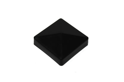 4x4 True (100mm x 100mm) Plastic Pyramid Fence Post Cap Black or White for True Actual 4" x 4" Posts