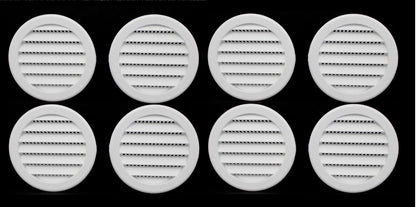 3" Round Plastic Louver Soffit Air Vent Reptile Screen Grille Cover