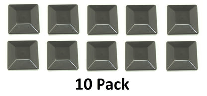 4x4 Nominal (3-5/8"x 3-5/8") Black Plastic Fence Post Caps with a smooth flat top