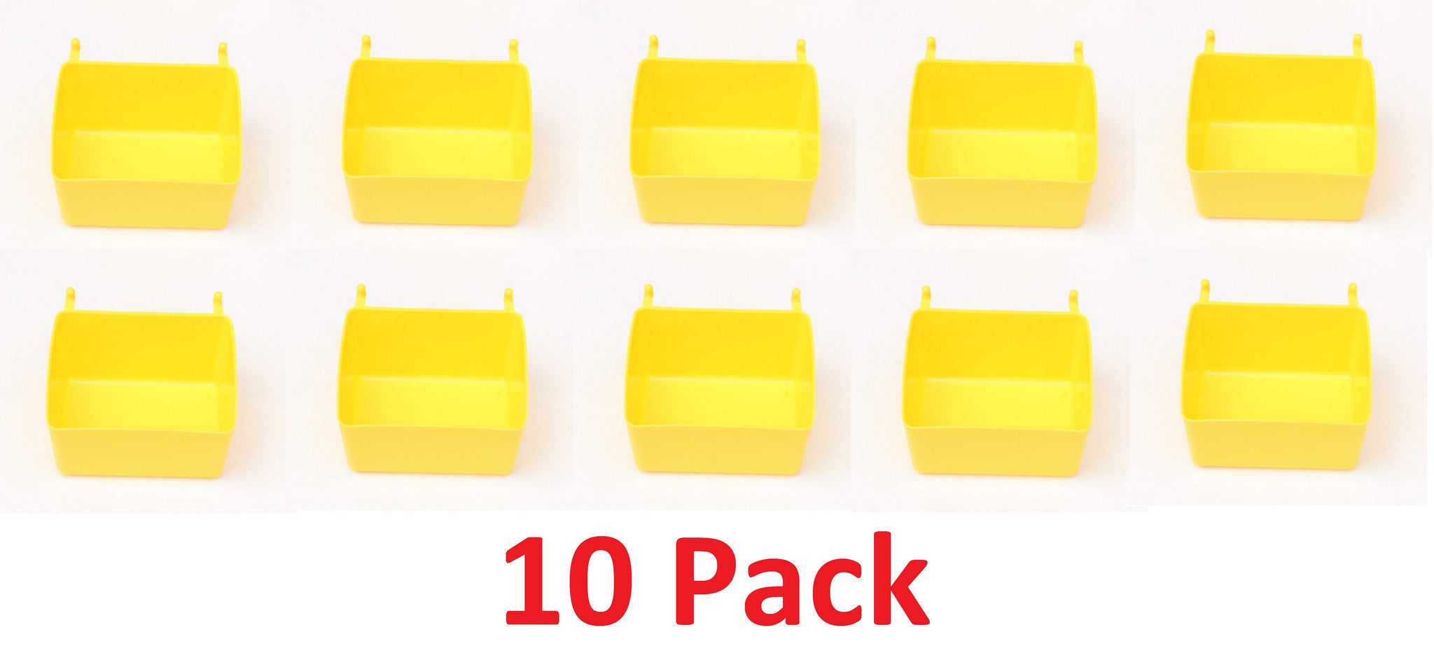 Small Plastic Yellow Pegboard Storage / Parts Bins -10 Pack – JSP  Manufacturing